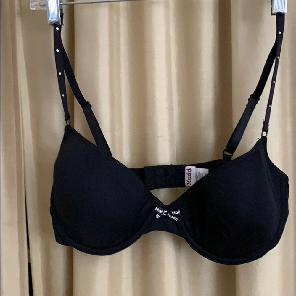 Mud underwire bra black 36c rhinestone